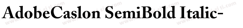 AdobeCaslon SemiBold Italic字体转换